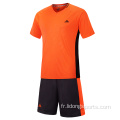 Ensemble de maillot de football simple cou personnalisé en gros simple